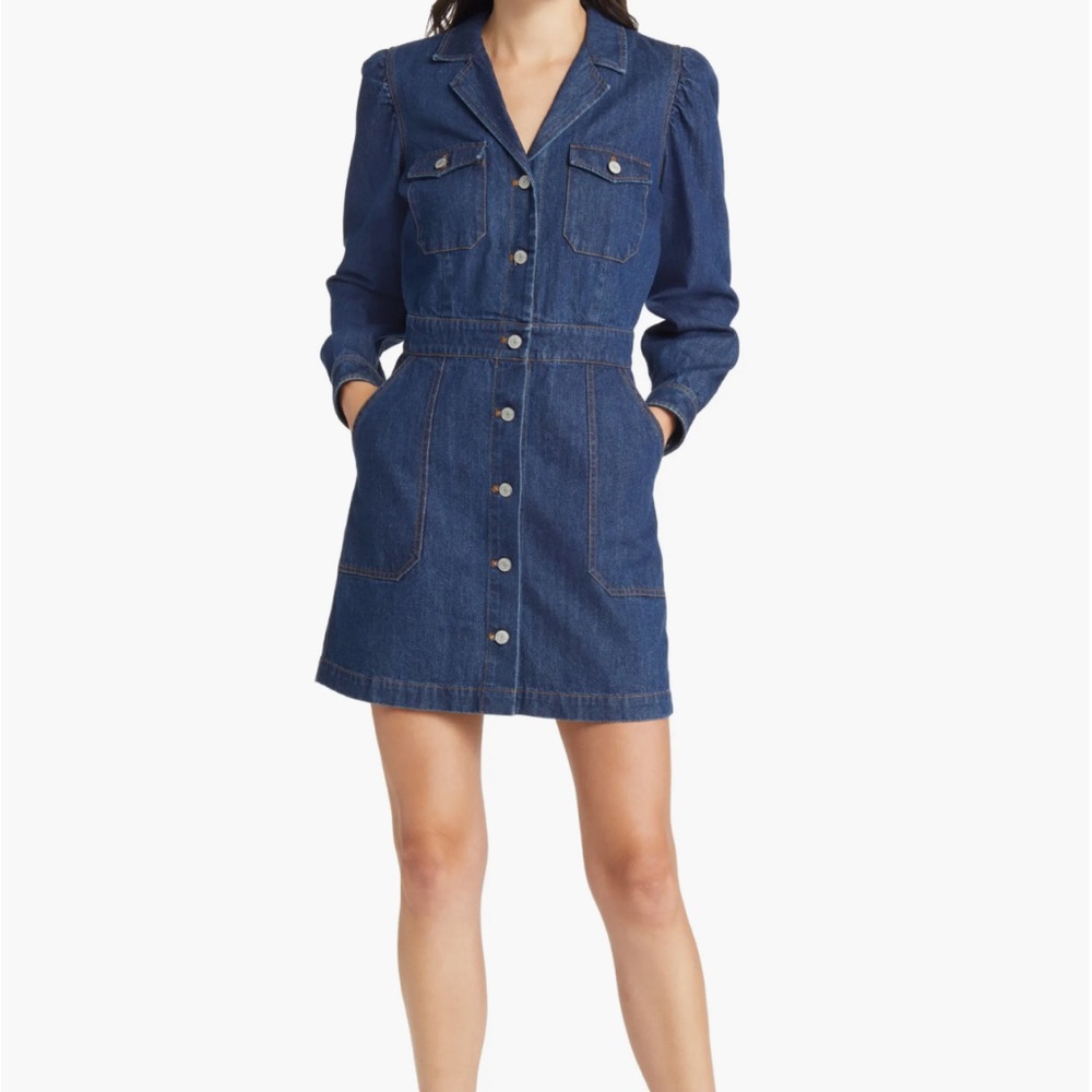 Rails Lisette Long Sleeve Denim Shirtdress XS